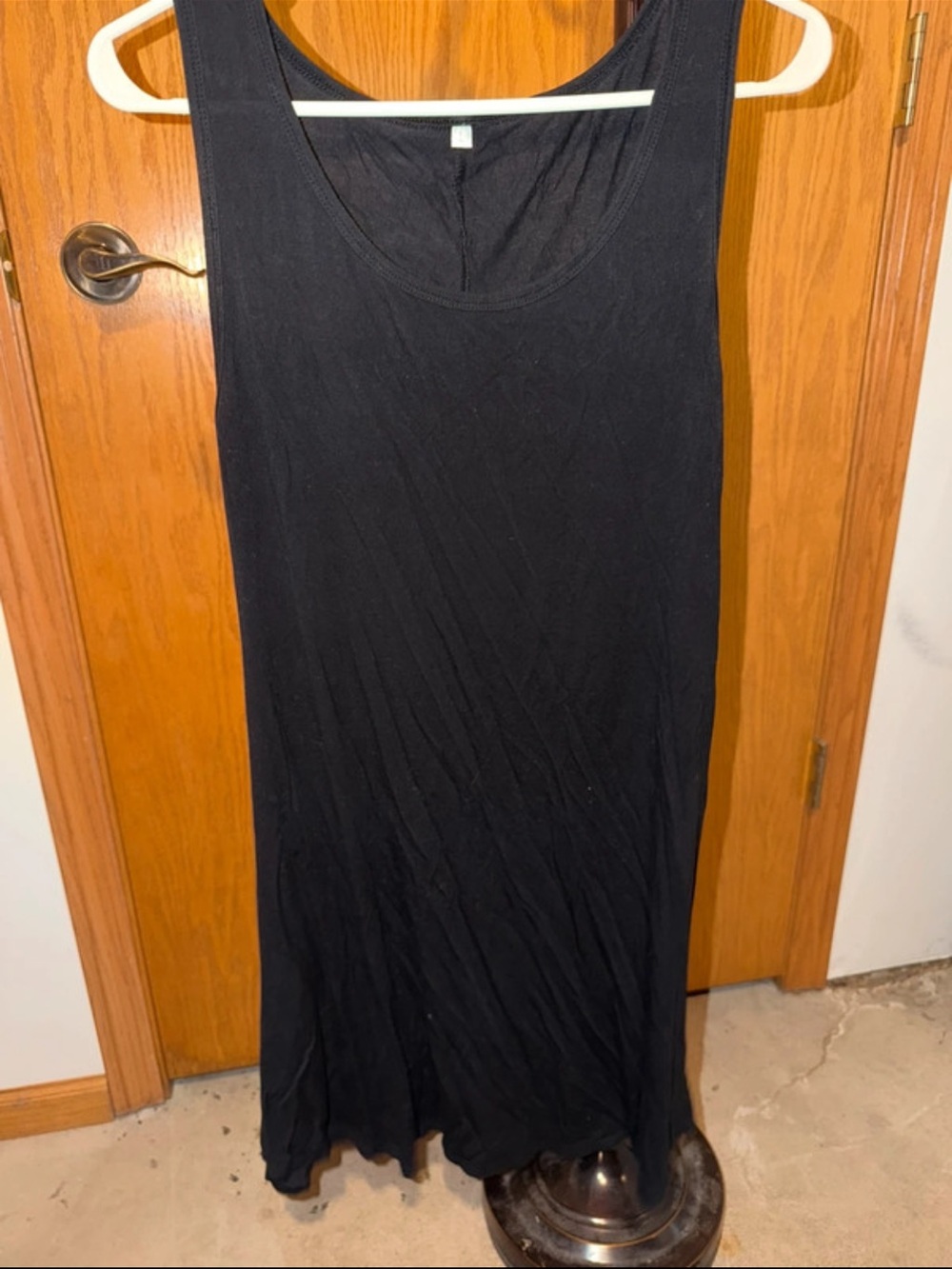 Black Sleeveless Scoop-Neck Dress